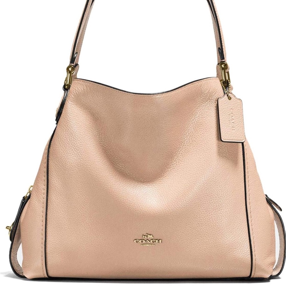 Coach Certified Authentic Edie 31 Pebble Leather Shoulder Bag